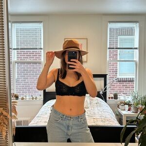 Free People brown woven hat